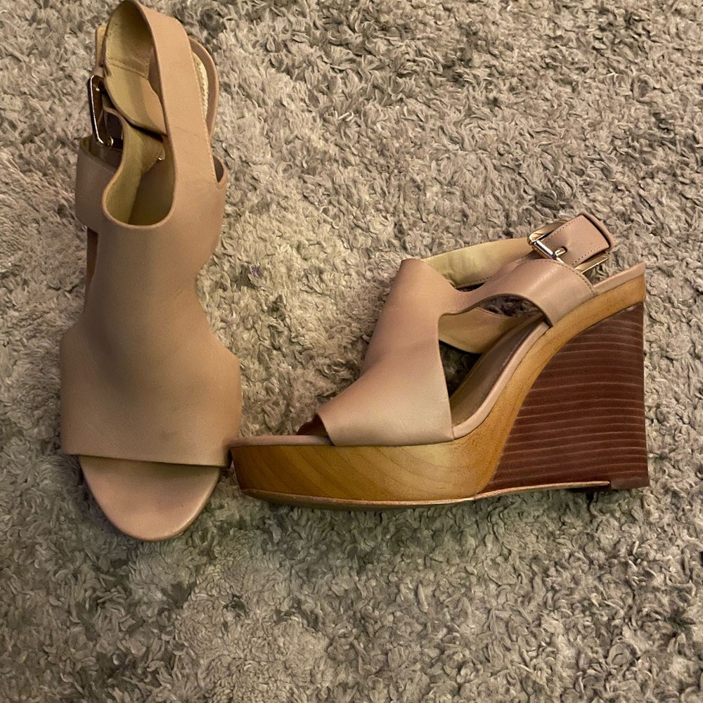 Michael Kors Nude Wedge Sandals